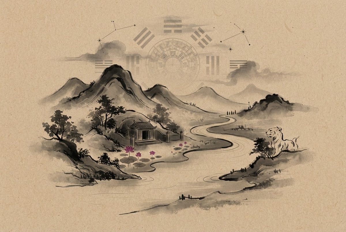 Minh hoạ Tống táng — nguyên tắc phong thuỷ âm phần cần biết