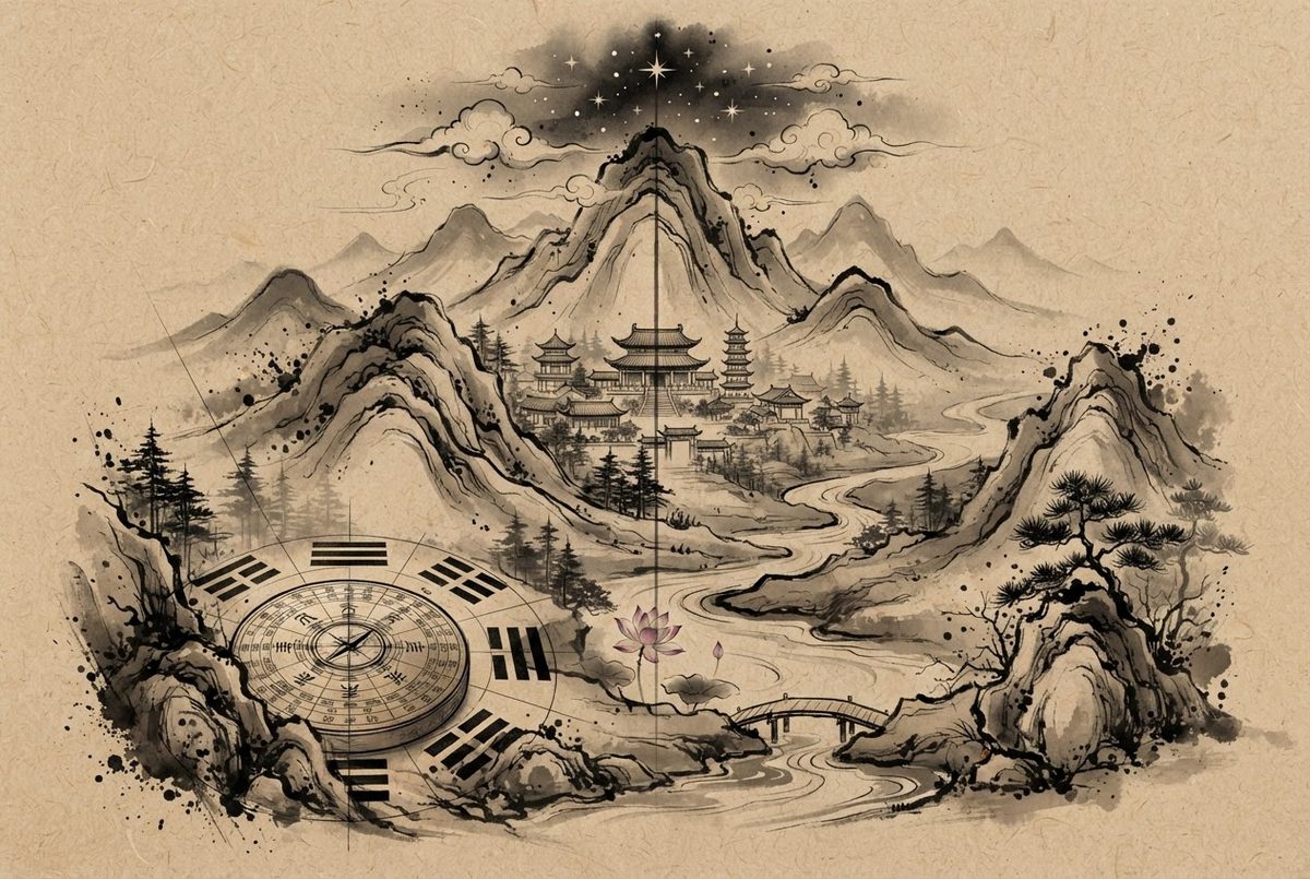 Minh hoạ Nguyên lý quy hoạch kiến trúc phong thuỷ trong Vũ Giới — Lời Dạy Phong Thuỷ