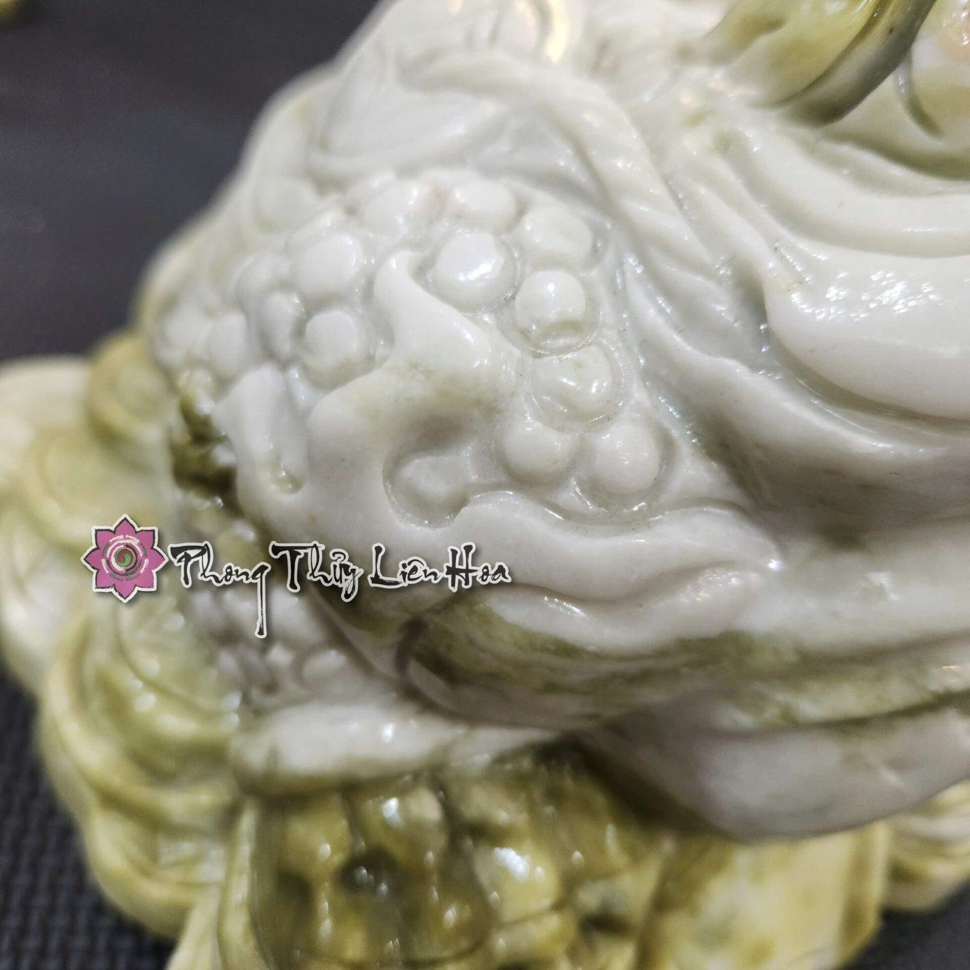Thiềm thừ tài lộc liên hoa đá tự nhiên — ảnh phụ 3
