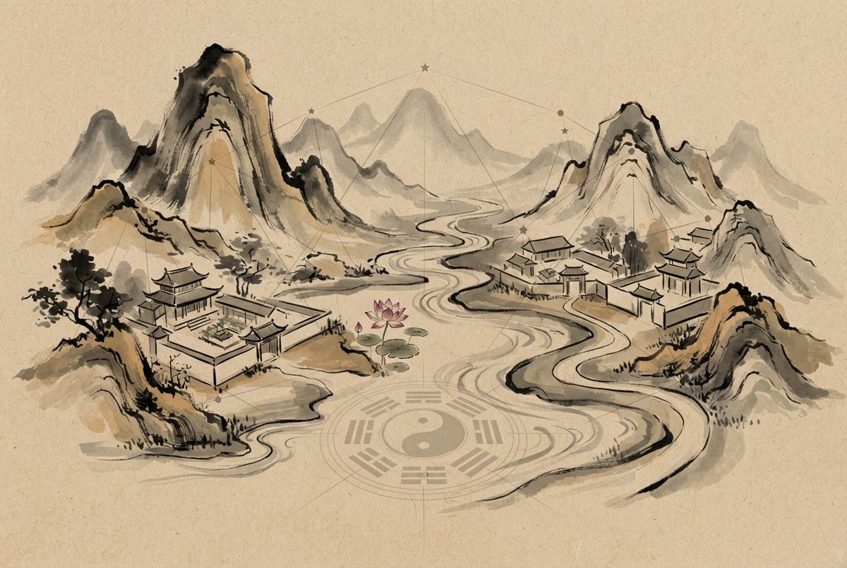 Minh hoạ Đội Ngũ Chuyên Gia: phong thuỷ quy hoạch và quy hoạch kiến trúc hài hoà