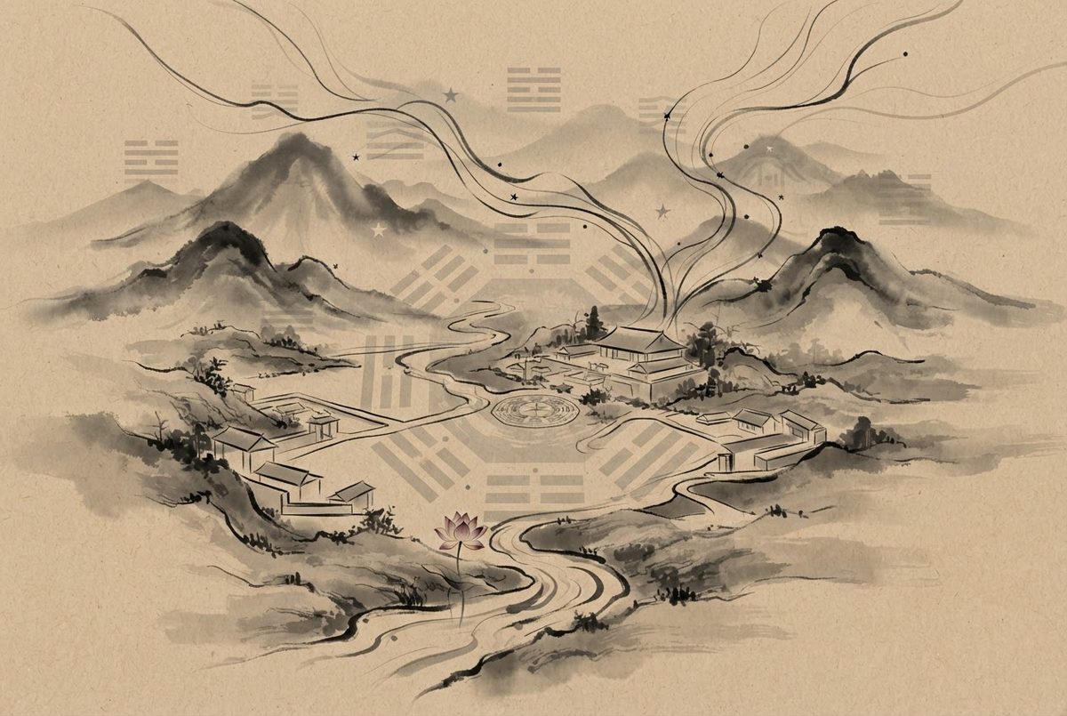 Minh hoạ Khoá Học Phong Thuỷ: phong thuỷ quy hoạch và quy hoạch kiến trúc hài hoà