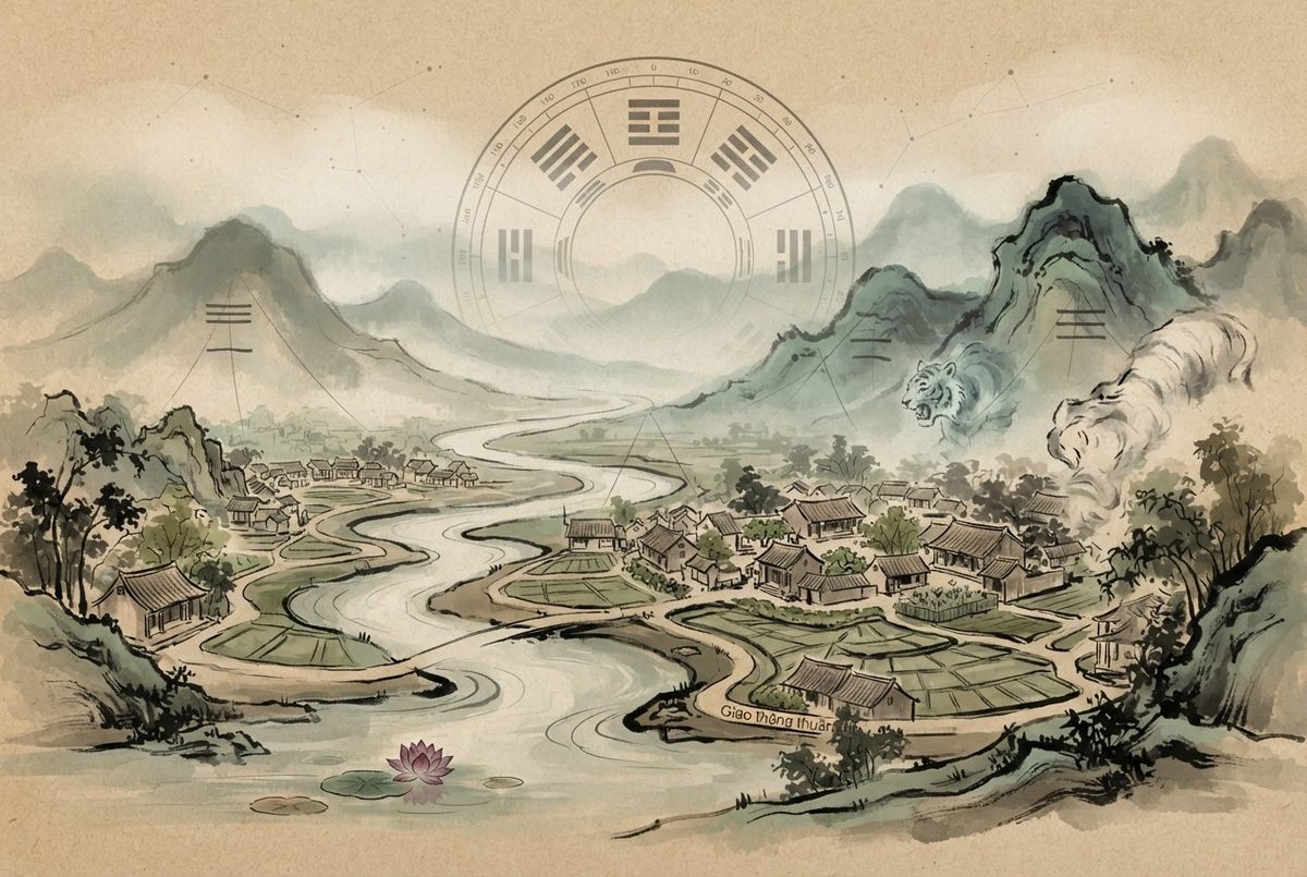 Minh hoạ Trung Cấp La Bàn: phong thuỷ quy hoạch và quy hoạch kiến trúc hài hoà