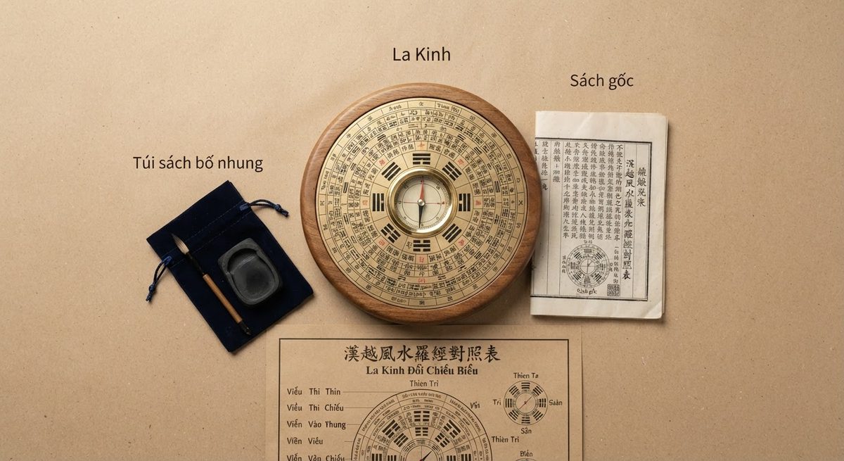 La kinh phong thủy cao cấp, la bàn phong thủy song ngữ hán-việt