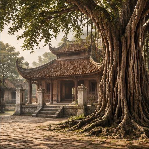Đình làng và cây đa cổ thụ Việt Nam