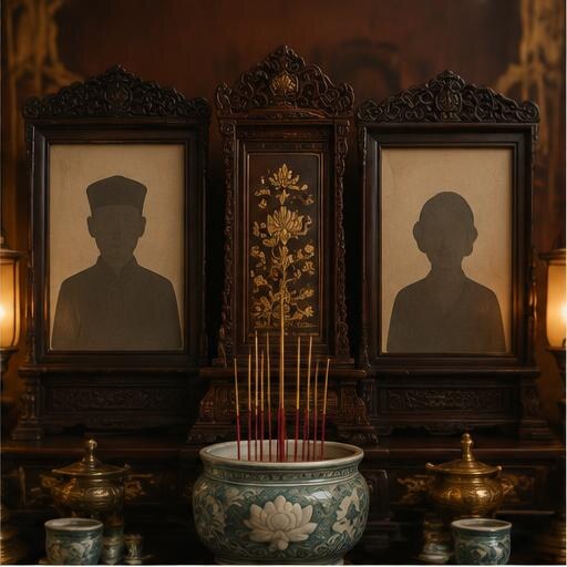 Ảnh thờ cụ ông và cụ bà