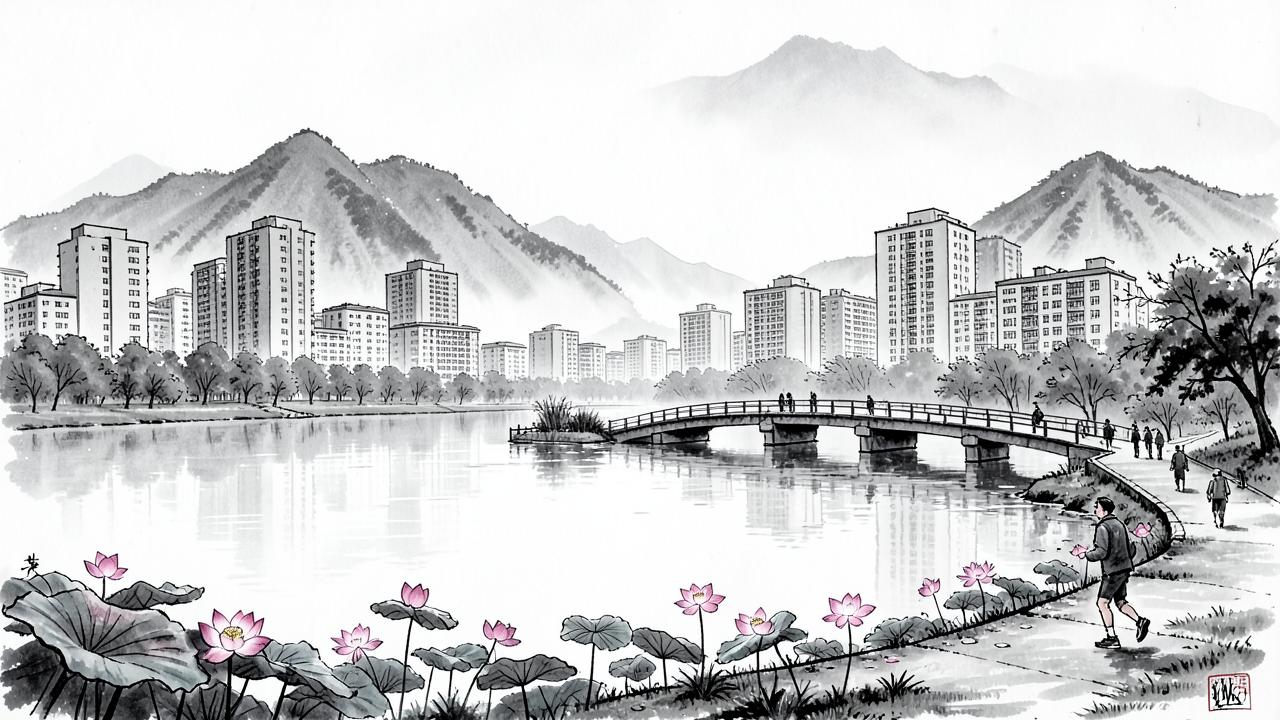 Trường học và vùng tĩnh trong quy hoạch đô thị vừa — minh hoạ 2