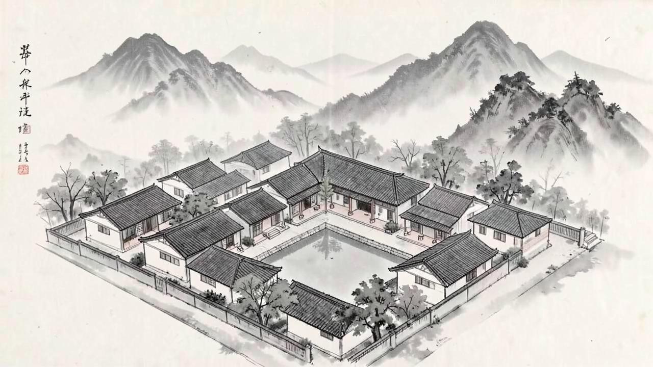 Trục khí và cổng chính trong khu đô thị nhỏ — minh hoạ 2