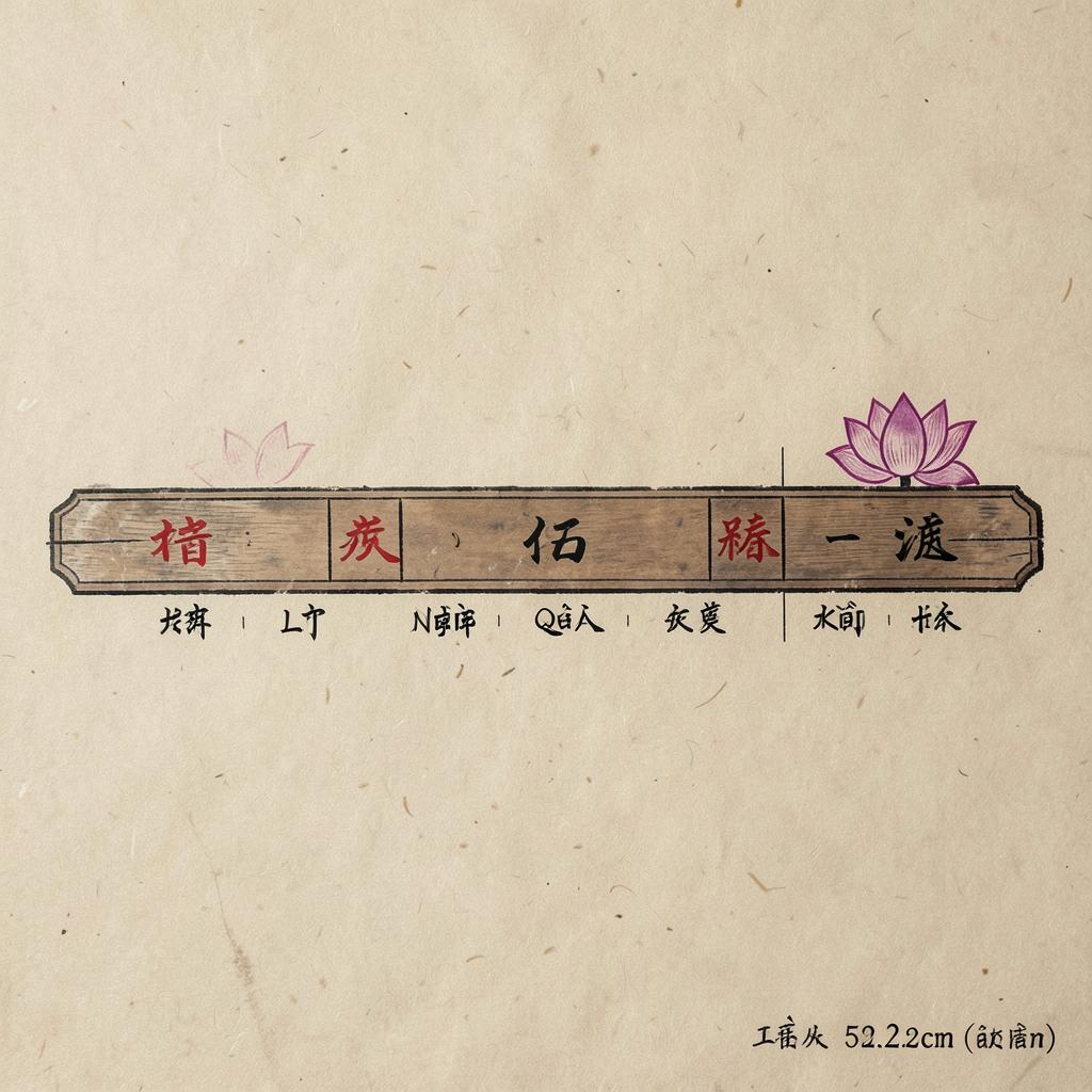 Sơ đồ tám cung trên thước Lỗ Ban 52,2cm